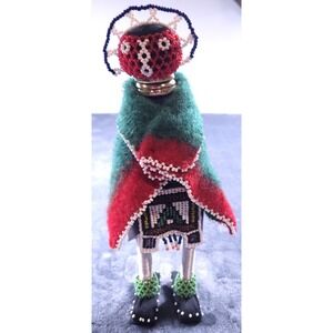 Vintage Ndebele Tribal Folk Art South African Fertility Doll 11"